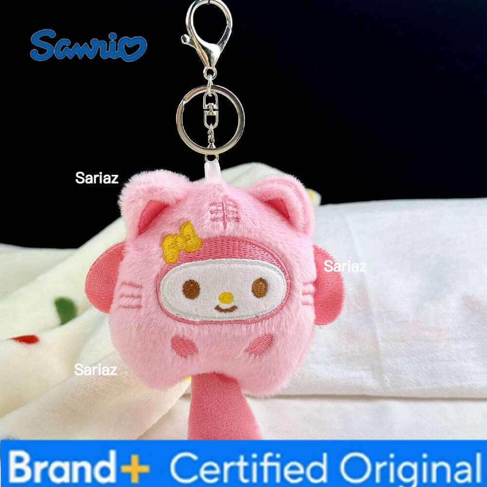 Sanrio Hello Kitty Cute Plush Stuffed Toy Keychain Anime Peripheral Kuromi Backpack Hanging Chain Holiday Gifts For Boys And Girls H26012111