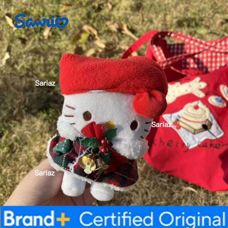 Sanrio Cute Christmas New Year Hellokitty Keychain Dolls Kitty Charms Gift For Women Furry Cat Pendant Collectible Toys H2601211