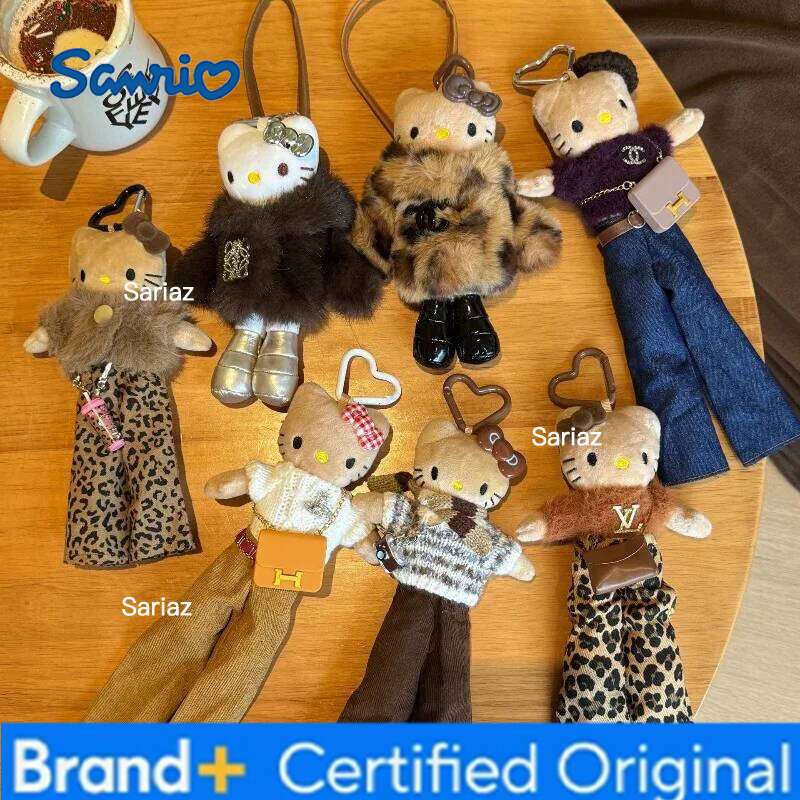 Sanrio Hello Kitty Plush Cartoon Long Leg Doll Backpack Pendant Keychain Children's Creative Festival Gift H260121