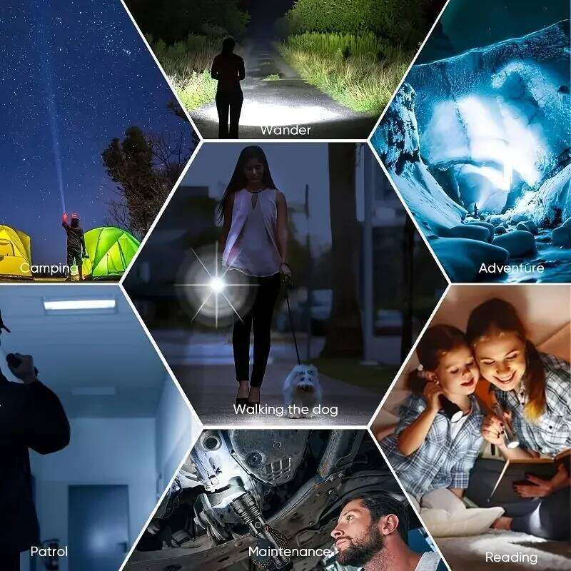 Mini 3 LED Flashlight with Pen Clip, Night Walking, Portable Brightness, Rechargeable Waterproof Emergency Spotlight Outdoor Torch Z260121