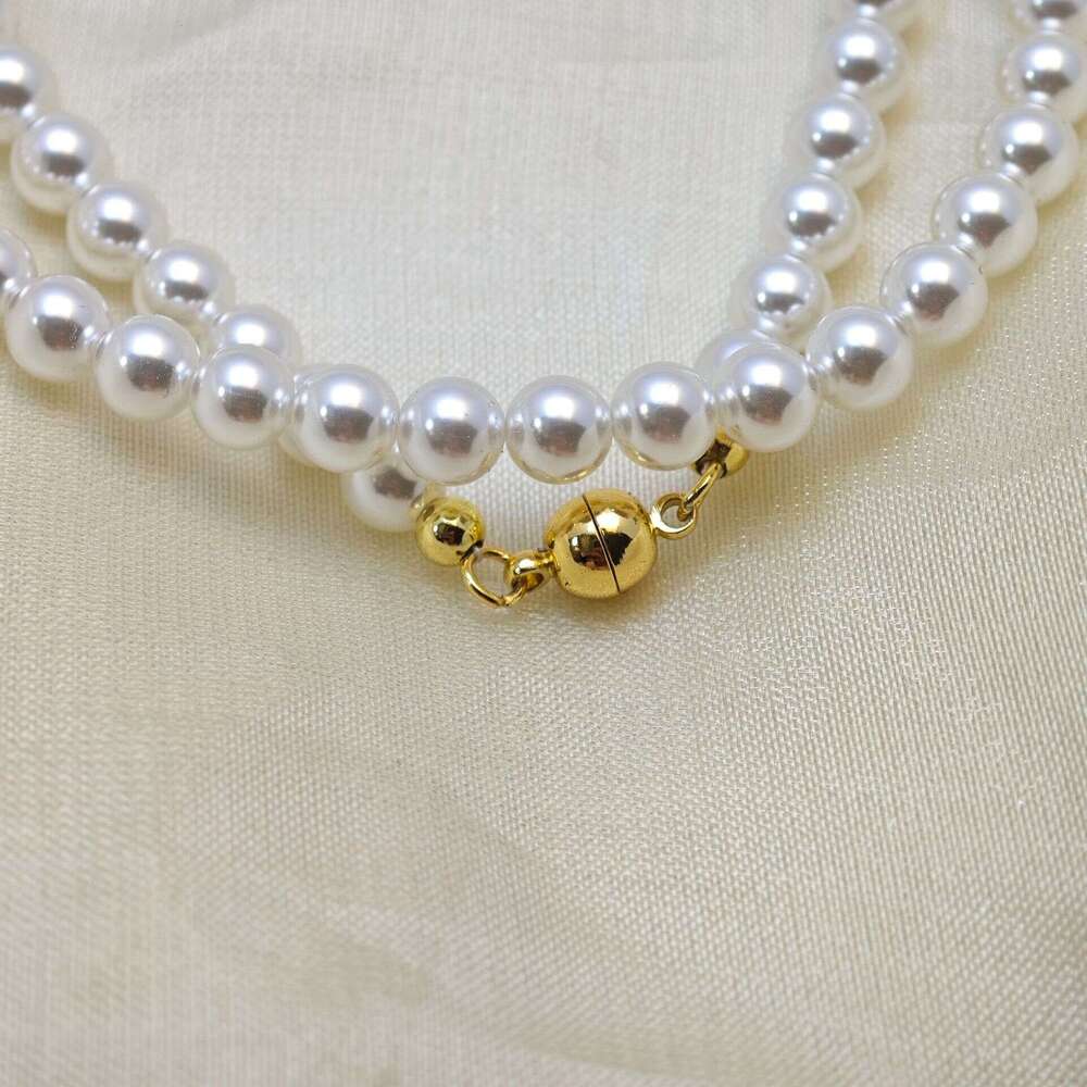 Magnetic Pearl Necklace Designer Style High-Quality Australian-White Imitation Niche-Style Premium Collarbone Chain