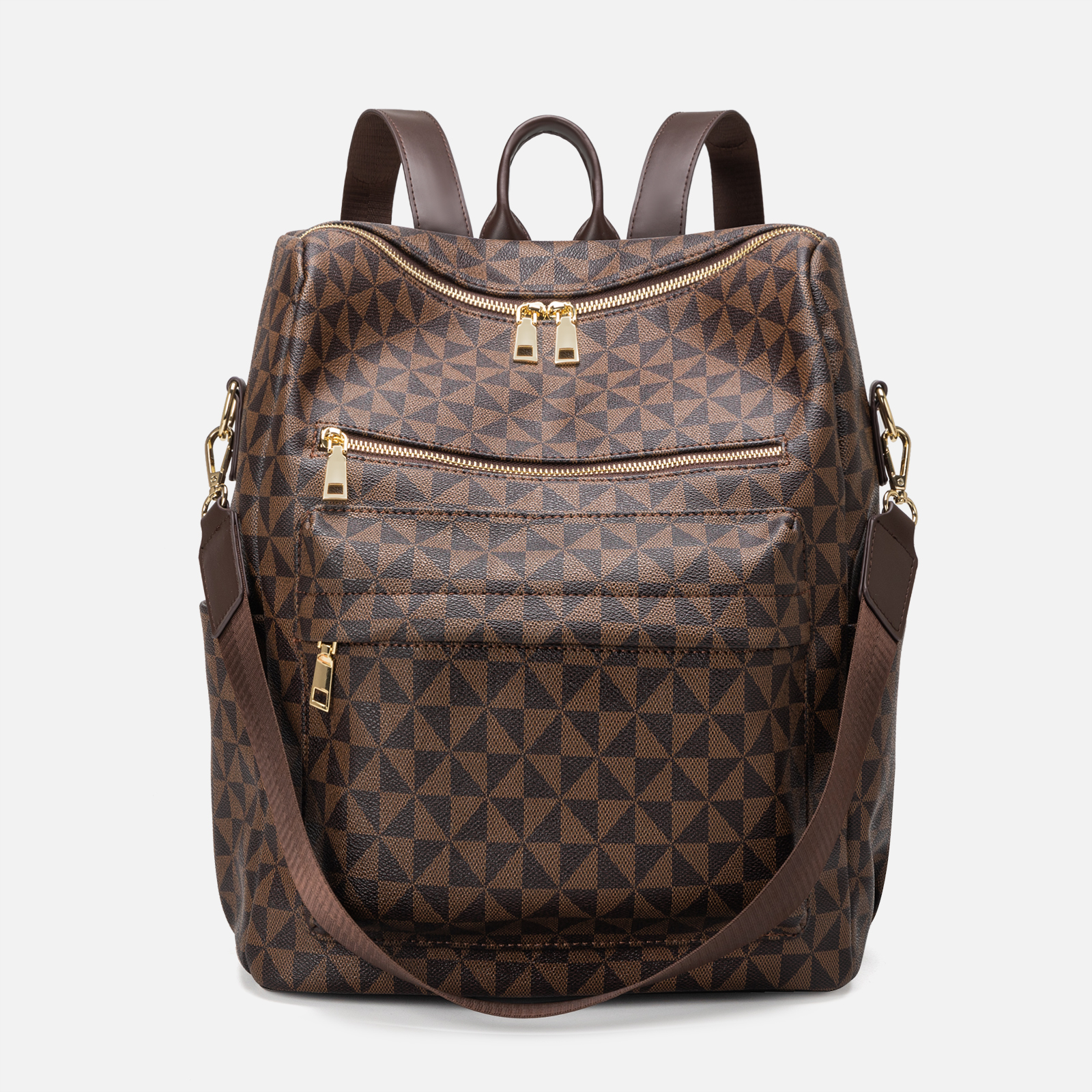 Lacel Urwebin 2026 Multi functional anti-theft backpack for women new soft leather printed fashionable large capacity travel bag