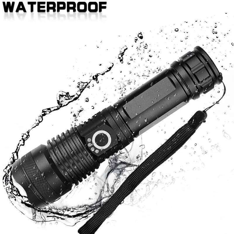 T20 Powerful High Lumens 18650 USB Rechargeable LED Torch Zoomable Light XHP50 Flashlight for Outdoor Z260121