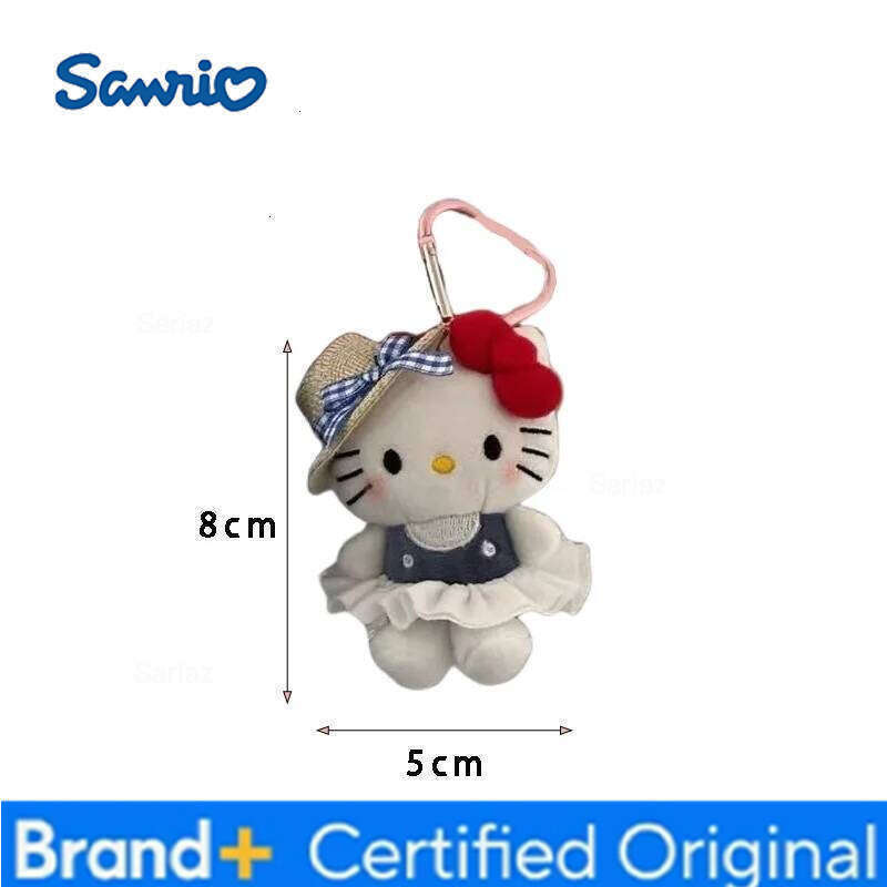 Sanrio Cute Hellokitty Keychain Anime Cartoon Kitty Cat Plush Hanging Key Chain Backpack Accessories Pendant Girl Gifts H2601211