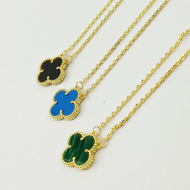 15mm Fashion Designer Classic 4/Four Leaf Clover Necklaces Pendants Mother-of-Pearl Stainless Steel Plated 18K for Women Valentine's Mother's Day Engagement Jewelry