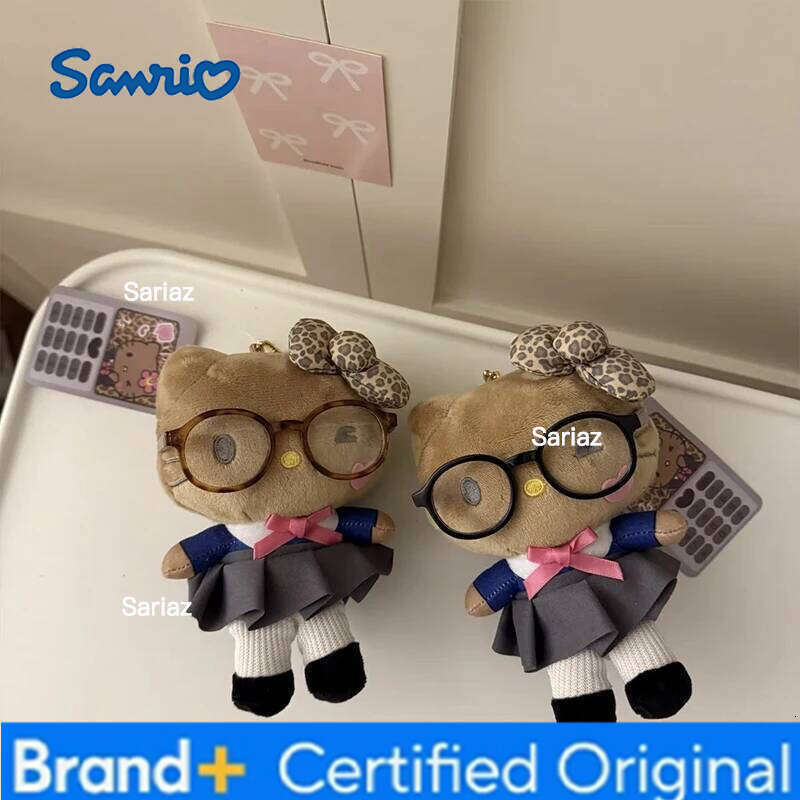 Sanrio Hello Kitty Keychain Cute Cartoon Bag Pendant Plush Doll Charms Car Key Ring Backpack Accessories Women Girl Gifts H260121