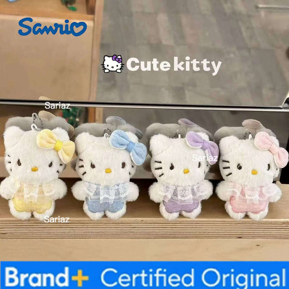 Sanrio 1/5 Pcs Hello Kitty Cute Skirt Pendant Plush Cartoon Cat Student Bag Hanging Decoration Accessories H260121