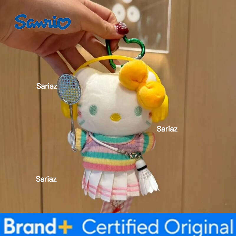 Sanrio Kt Cat Sweet And Cool Motorcycle Driver Tennis Player Cute Hello Kitty Backpack Mobile Pendant Key Doll Plush Toy Festival Gift H2601211