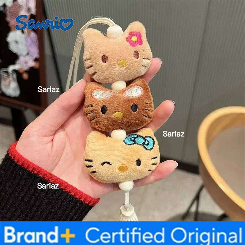 Sanrio Hello Kitty Plush Keychain Kawaii Children Anime Plushie Pendant Keyring Cute Women Bag Car Keychians Girl Birthday Gifts H2601211