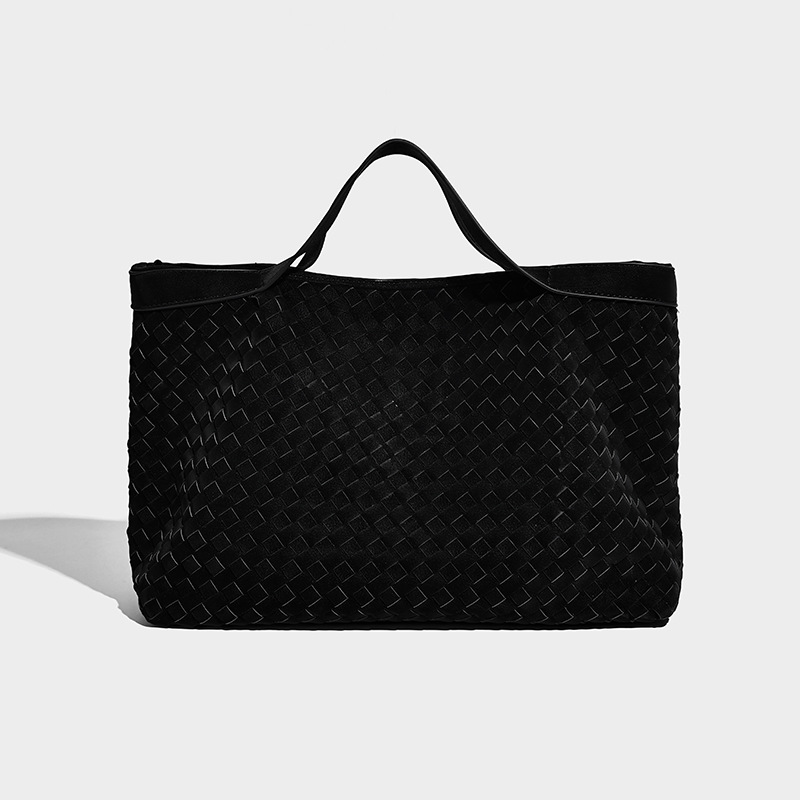 BVZOSOT VOLUME Large-capacity handbag tote bag 2026 autumn and winter style mother-and-daughter hand-woven bag retro fashion single-shoulder crossbody