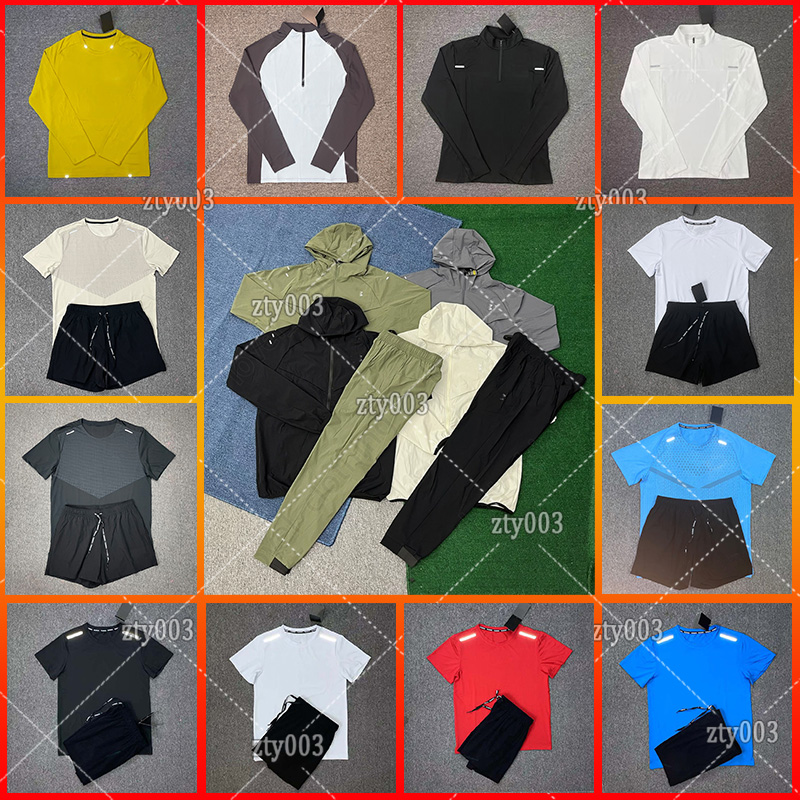 Brand gym designer mens tracksuit men's tech fleece T-shirts set brand prints sweatsuit quick drying breathable summer sports suit t shirt