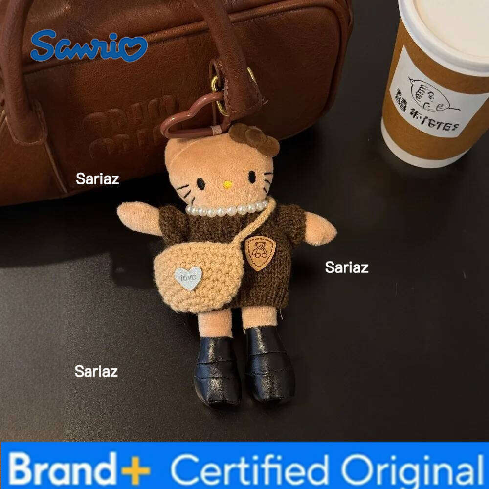 Sanrio Cute Long-legged Hello Kitty Plush Pendant Keychain Skirt Dress-up Baby Clothes Ins Style Doll Couple School Bag Decoration H260121