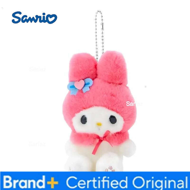 Sanrio Vintage Plush Keychains retro Hangyodon My Melody Keroppi Keyring Anime Cartoon Pochacco Doll Toy Bag Pendant Gift H260121