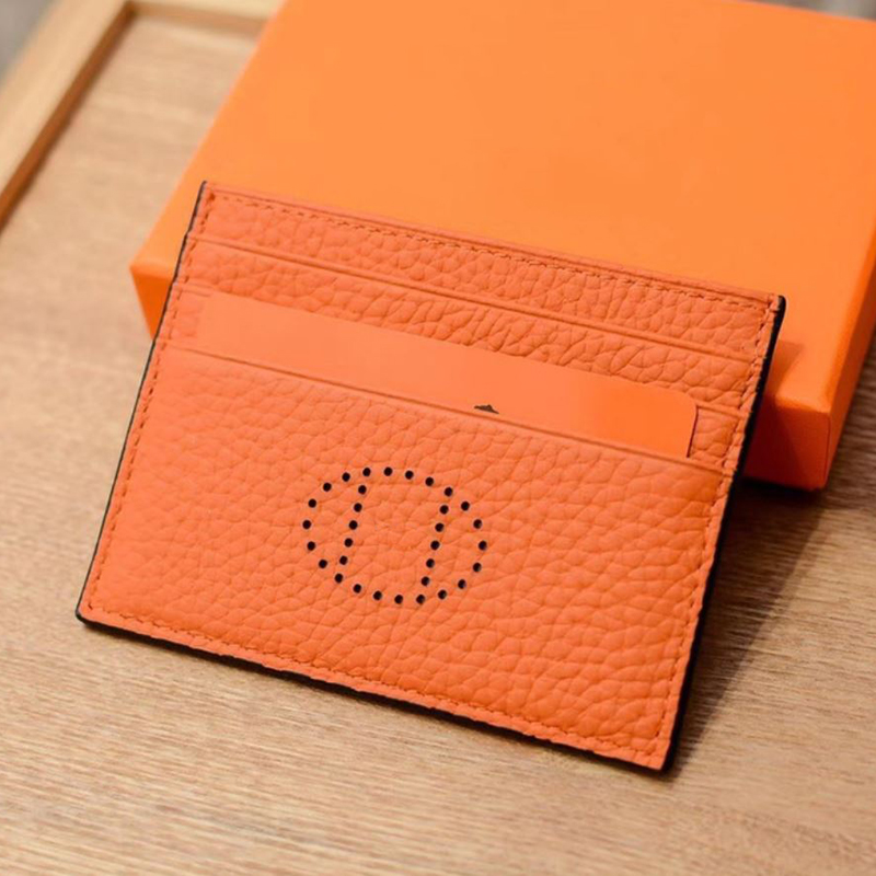 Designer Card Holder Men Womens Card Holder Luxury Card Holders Leather Wallet Plain Hole Cardholder Unisex Wallets Mini Designer Bag