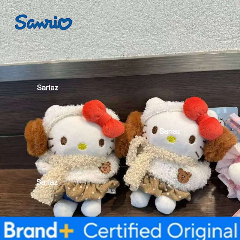 Sanrio Cartoon Hello Kitty Winter Sonata Series Plush Keychain PP Cotton Stuffed Doll Kawaii School Bag Pendant Holiday Gift H260121