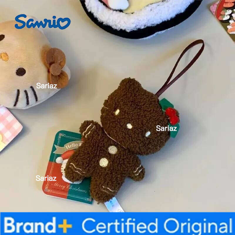 Sanrio Miniso Snario Christmas Hello Kitty Pendant Kawaii Gingerbread Man Plush Doll Ins Korean Cartoon Anime Friends Birthday Gift H2601211