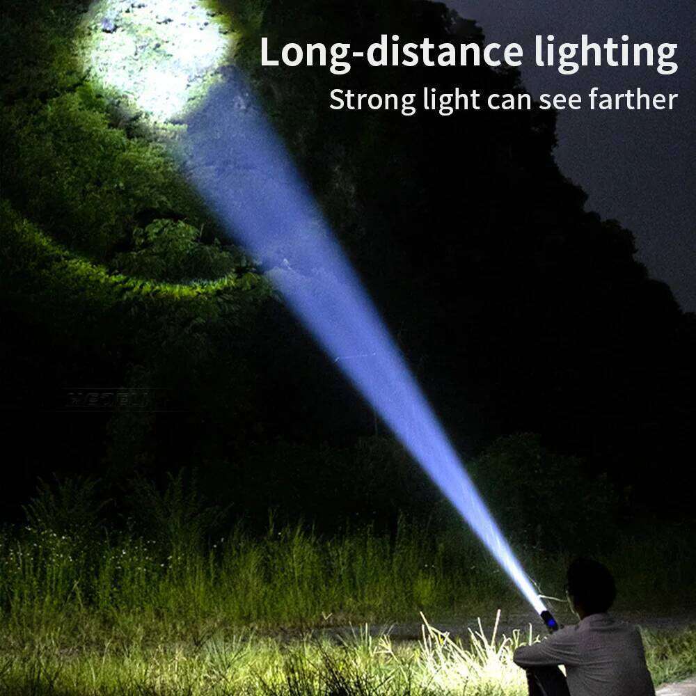 USB Rechargeable LED Flashlights High Lumens Handheld Light Waterproof for Hiking Outdoor Emergence Searchlight Z260121