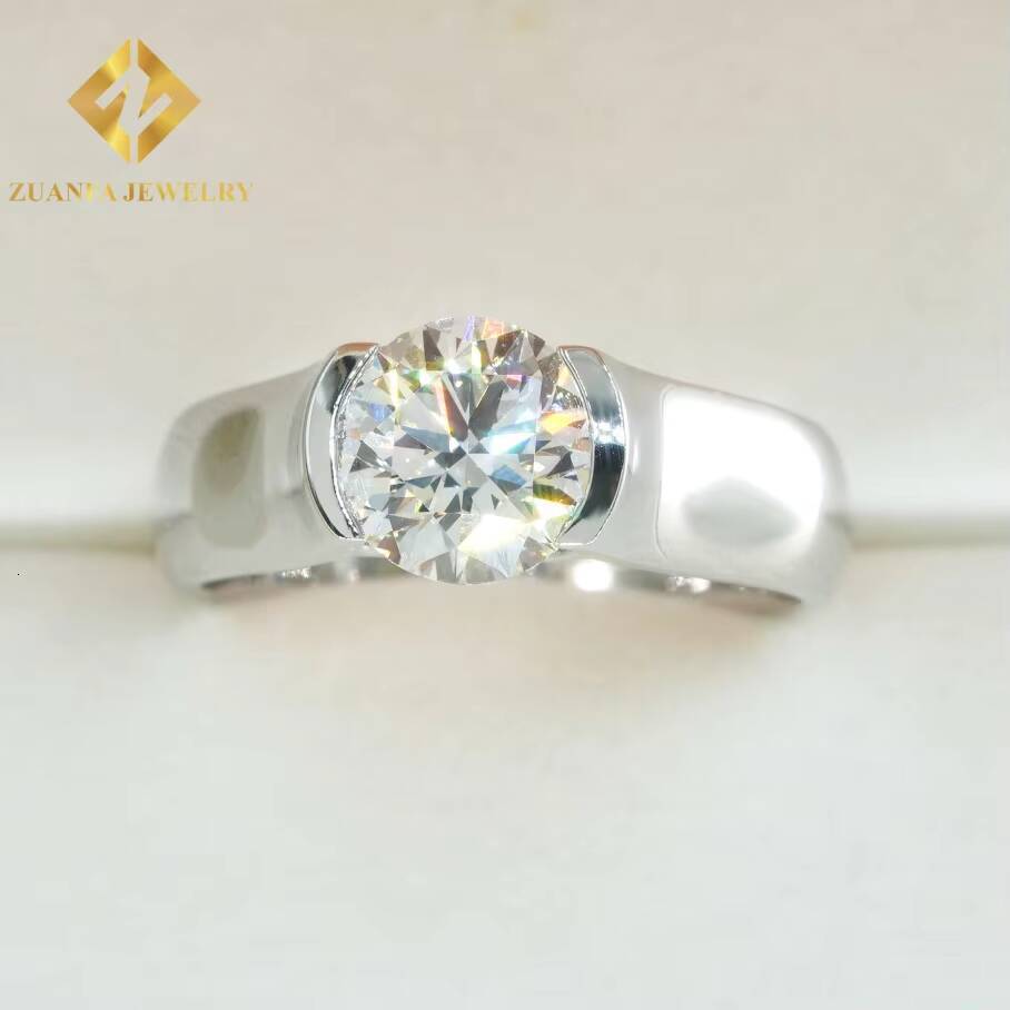 14K Solid Gold Brilliant Cut CVD Lab Grown Diamonds IGI Certificate 2carats Diamonds Engagement Rings