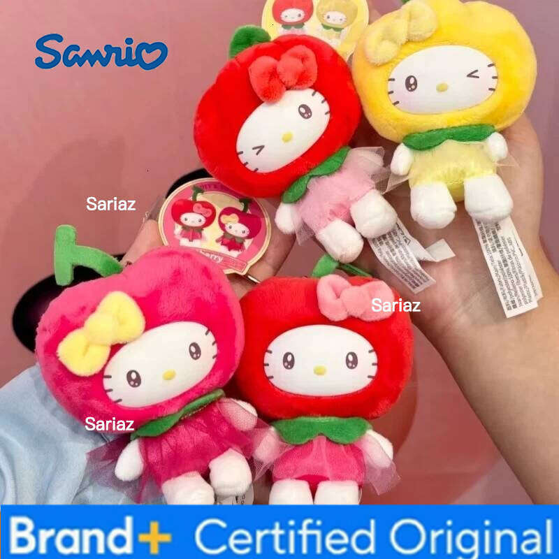 Sanrio Genuine New Fruits Vegetables Mini Series Plush Blind Box Hello Kitty Pendant Cute Doll Ideal Birthday Gift H260121