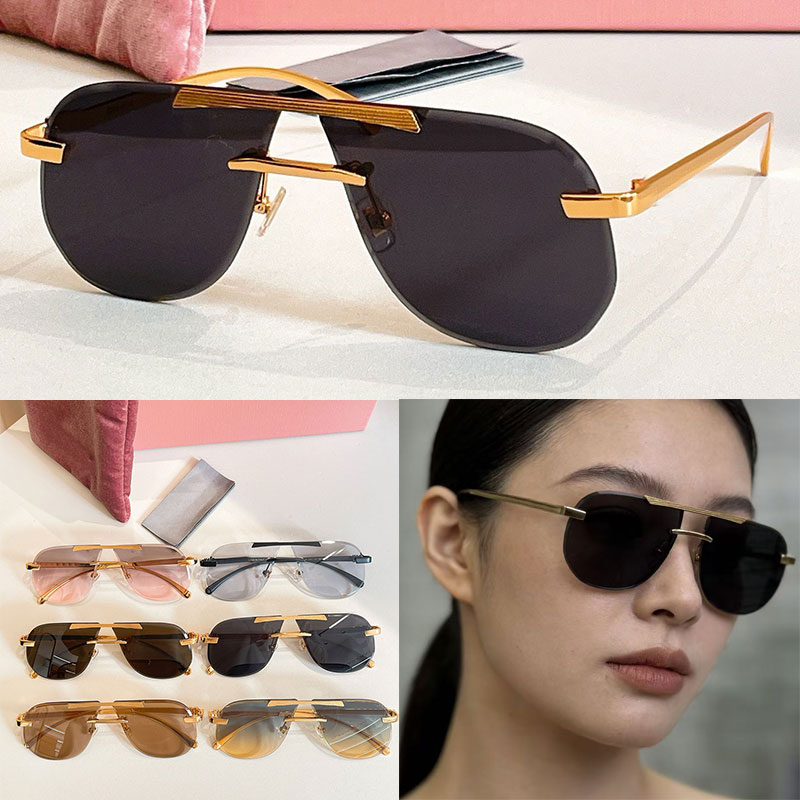 Designer Women Dark Sunglasses MUA1939 Womens Pilot Frameless Glasses Fashion Brand Sunglasses UV400 Protective Sunglasses for Women