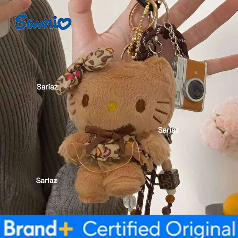 Sanrio Anime Hello Kitty Kawaii Plush Doll Backpack Phone Chain Cute Pendant Keychain Hanging Rope Gift H260121