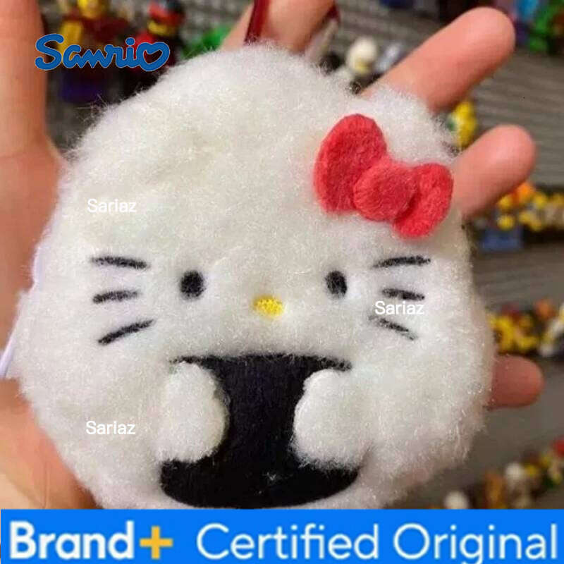 Sanrio Plush Keychains Hello Kitty 5cm/1.97in Pendant Rice Sushi Cute Keyring Anime Peripherals Kawaii Valentines Gift Decorative Dolls H260121