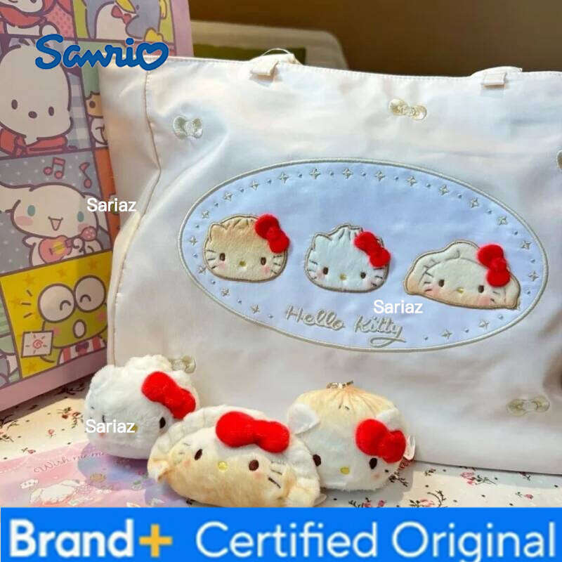 Sanrio Breakfast Limited chef cat Toy Keychain kawaii Dumpling Hello Kitty Doll Plush bag Pendant Decoration Gift H260121