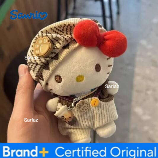 Sanrio Hello Kitty Cute Cartoon DIY Bag Plush Doll Key Chain Decoration Car Hanging Pendant Accessories Girls Gift H260121
