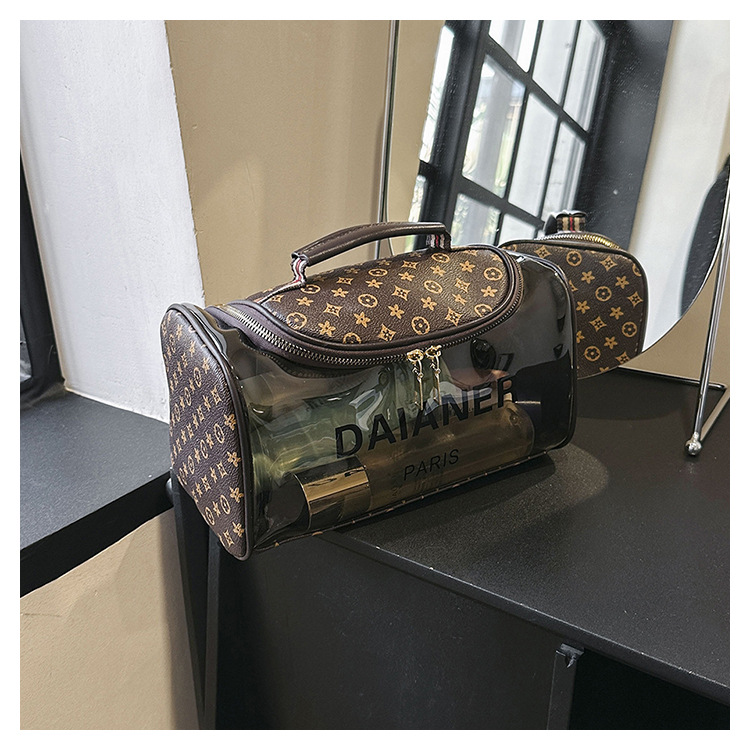 Cosmetic Bag Ins Advanced Sense Of Old Flower Waterproof Pvc Super Fire Large Capacity Female Portable Portable Wash And Gargle Storage Travel 2026