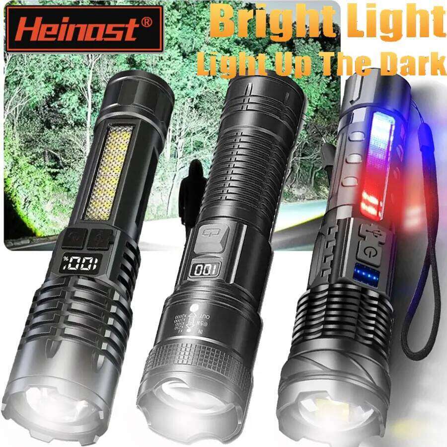 High Strong Power Led Flashlights Tactical Flash Light Torch Ultra Bright Lamp USB Charging Camping Fishing Defensa Zoom Lantern Z260121