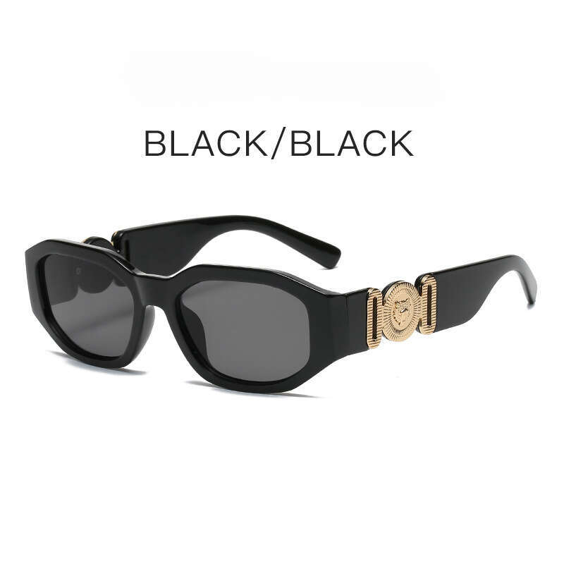 UV400 Protection Sunglasses Women, New Personality Small Square Frame Polygon, Human Head Detail , for Street Style & Gift
