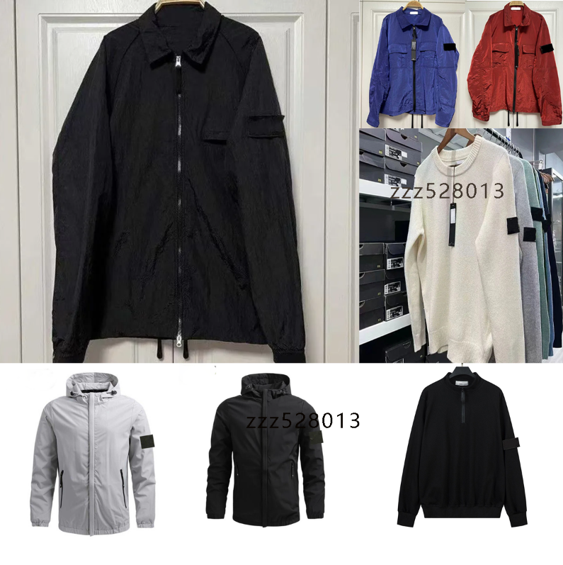 Stones designer jacket badge compass jacket shirts Water Resistant metal coat nylon fishing mountaineering wear designer Coats mens fashion z54ds