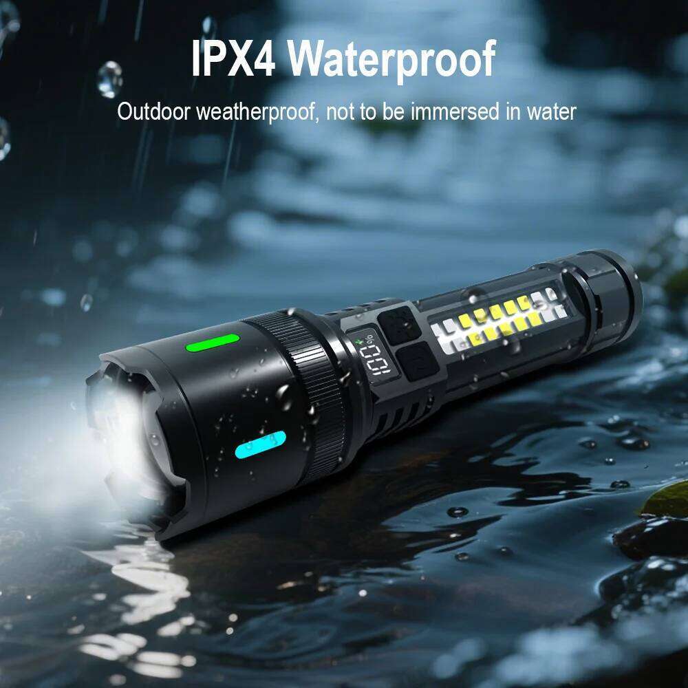 BORUiT Powerful 1000LM LED COB Telescopic Zoom Torch USB C Rechargeable Flashlight Camping Lantern Built-in Battery Z260121