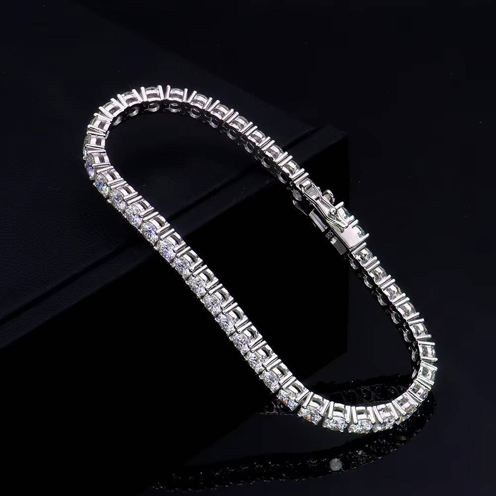 RongZhen Diamond Bracelet 14k Solid Gold 2ct 3ct 5ct 7ct 11ct HPHT CVD Lab Grown Diamond Tennis Bracelet in Stock for Sale