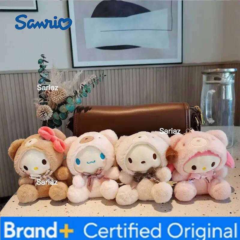 Sanrio 12CM Cute Plush Keychain Children Hello Kitty Pendant Kuromi Cartoon KeyChain Backpack Decoration Gifts for Kids Toy H2601211