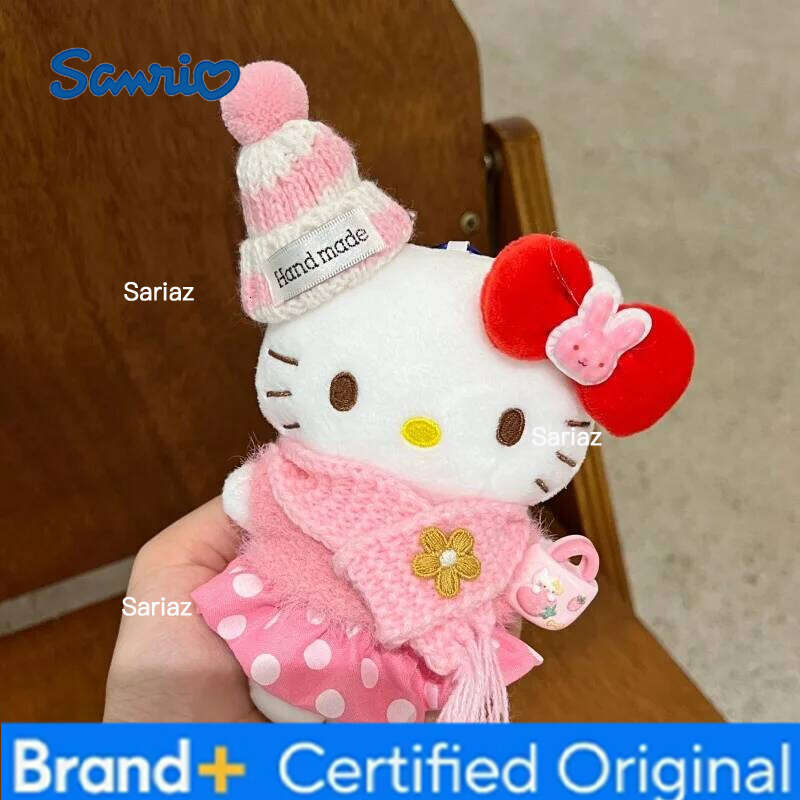 Sanrio New Hello Kitty Keychain DIY Cute Plush Chef Hat Apron Costume Bag Accessory H260121