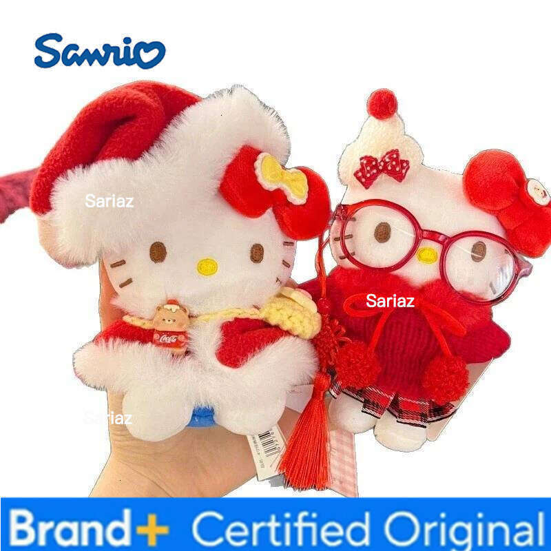 Sanrio Anime Hello Kitty cosplay cross-dressing plush pendant PP cotton stuffed doll Kawaii keychain cute accessories holiday gift H260121