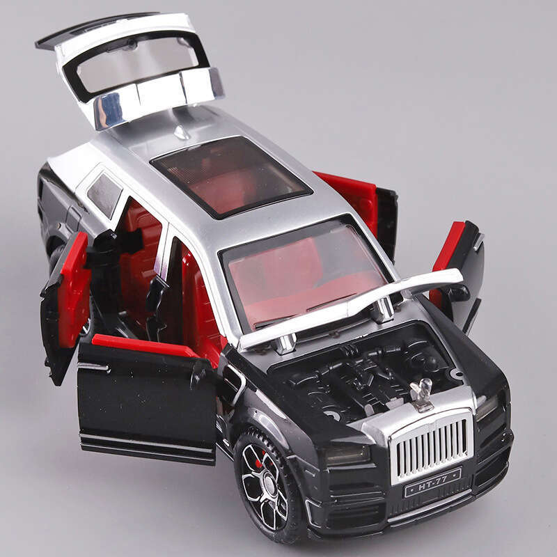 Luxury car with six doors, toy car with inertia and shock resistance feature, Phantom car model, boy's large-sized sound and light car J260121