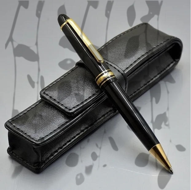 wholesale high quality Black resin Roller ball pen / Ballpoint pen / Fountain pen school office stationery business Write ball pens Optional pen bag