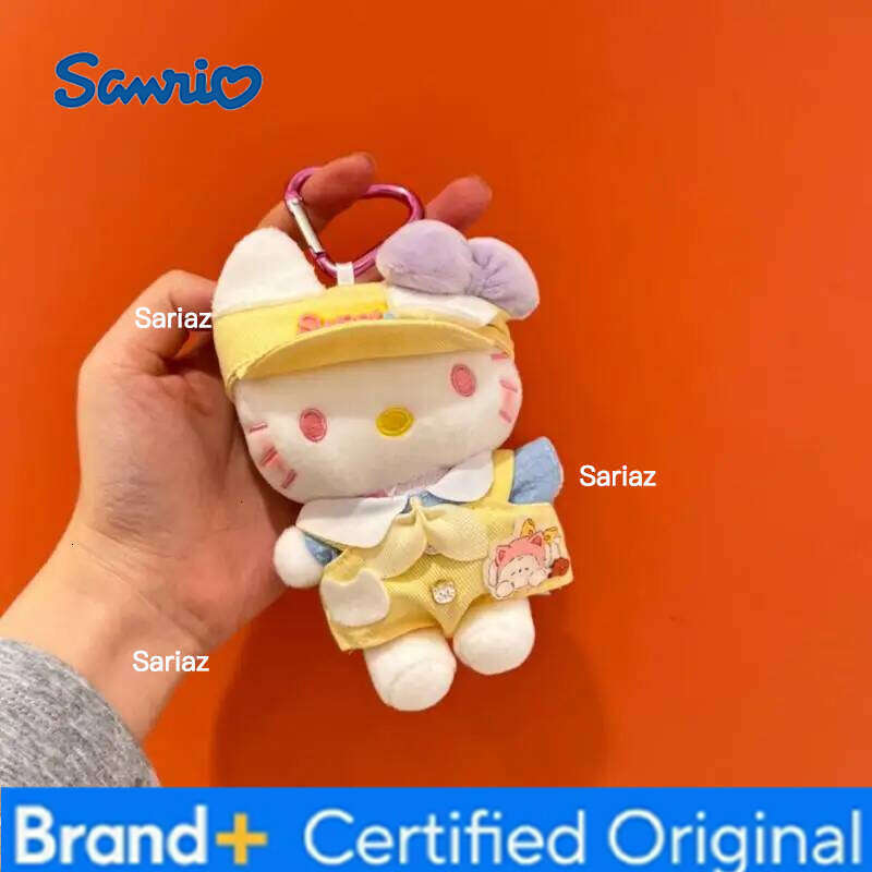 Sanrio Cute Cartoon Kawaii Hello Kitty 2025 New Spring Outing Plush Doll Keychain Bag Pendant Toy Gift H260121