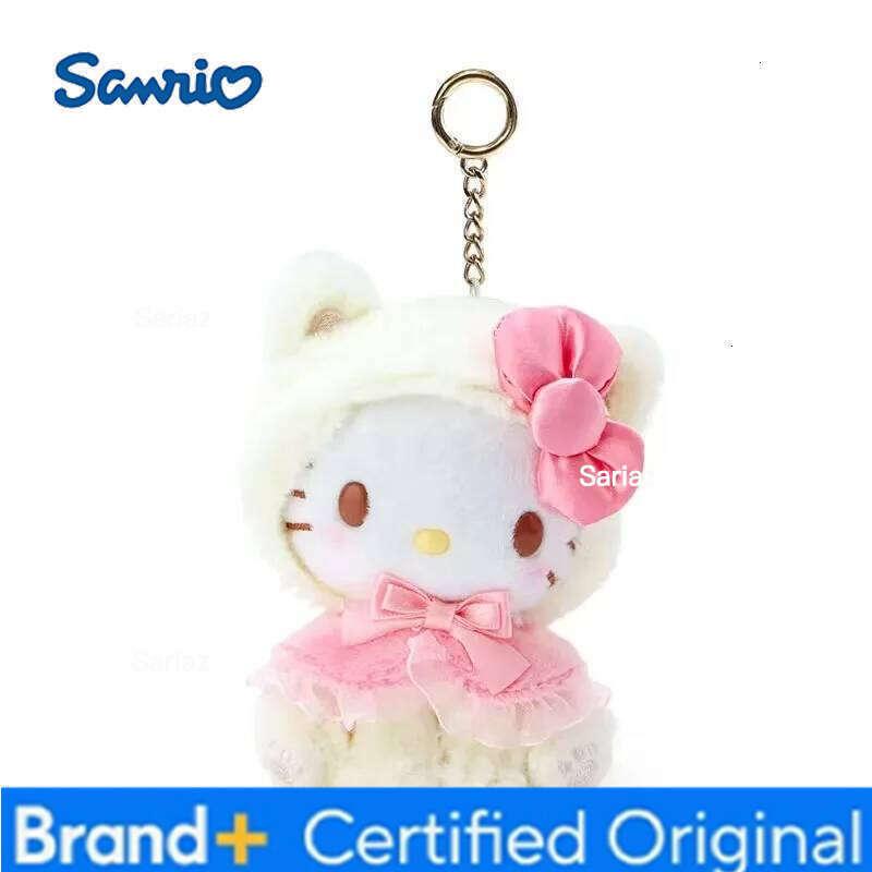 Sanrio HOT Selling About 15cm Kawaii Hello Kitty Kuromi Doll Toys Cute Plush Keychain Bag Pendant Birthday Xmas Gifts H260121