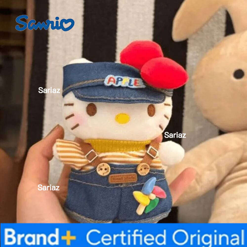 Sanrio Hawaii Limit Black Skin Edition Hello Doll Keychain Cartoon Kitty Cat Bag Pendant Accessories Keychains H260121
