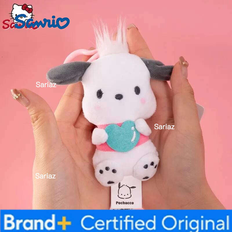 Sanrio Hello Kitty Kuromi Melody Pachacoo Cinnamoroll Stuffed Pendant Cute Plush Toys Keyring Anime Keychain Birthday Gift H260121