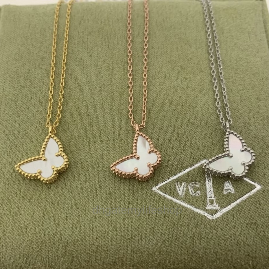 vanly cleef necklace clover Mother-of-Pearl Butterfly Necklace for Women with Design Earrings
