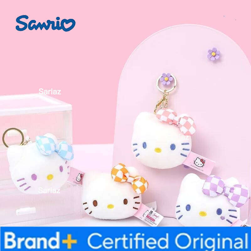 Sanrio Kawaii Hello Kitty Kuromi Doll Toys Cute Plush Keychain Bag Pendant Christmas Gifts12CM H260121