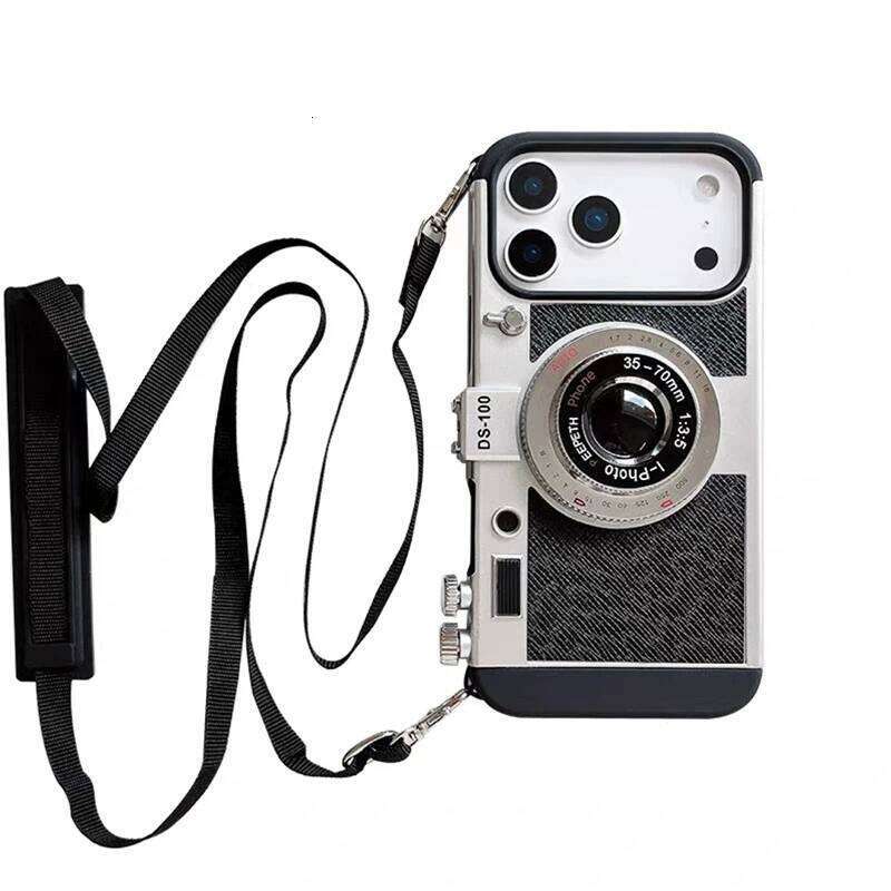Emily in Paris Vintage Camera Design Case for IPhone Air 17 16 15 14 13 12 Pro Max Plus 17Pro 16Pro i17 Phone Cover with Lanyard Z260121