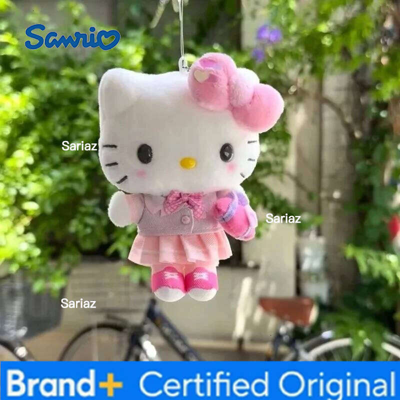 Sanrio Kawaii Hello Kitty Heisei College Key Chain Anime Plush Doll Bag Accessory School Attire Cute Jk Girl Dolls Toys Gifts H260121