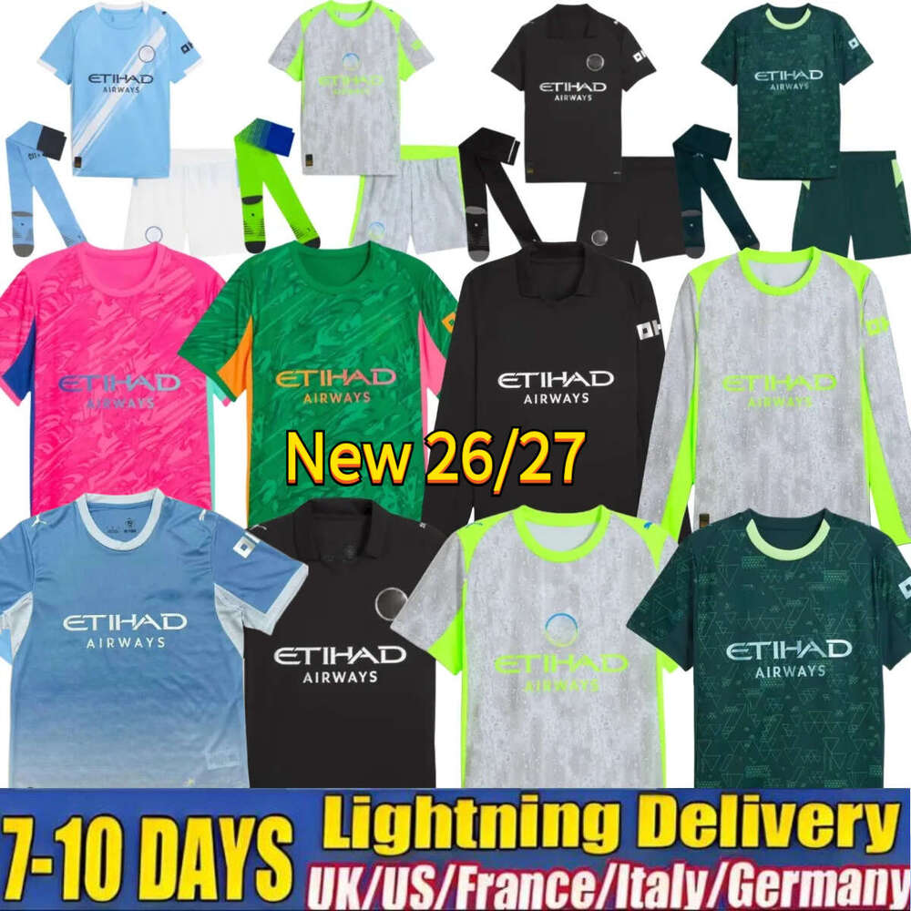Man City 25 26 27 HAALAND soccer jerseys FODEN MARMOUSH DOKU MARMOUSH McATEE KOVACIC GVARDIOL DE BRUYNE MATHEUS N. football shirt men kids kits goalkeeper pink