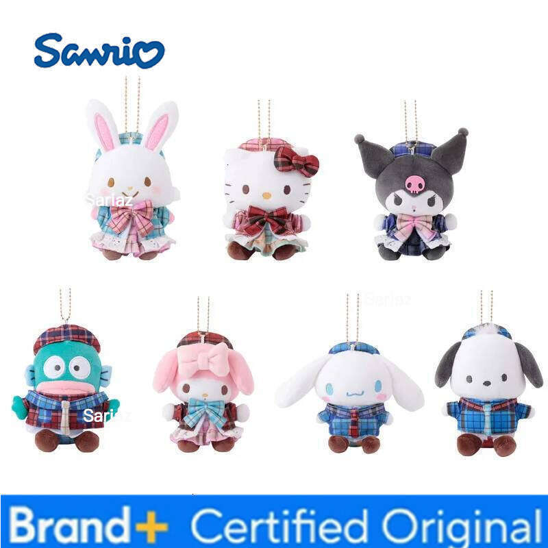 Sanrio Cute Amine Characters Kurom Hellokitty Melody Toys Stuffed Animals Small Plush Keychains Christmas Birthday Gift H2601211