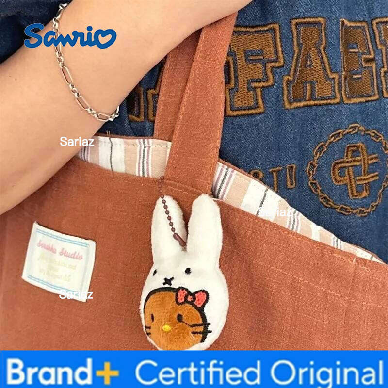 Sanrio Kawaii Hellokitty Plush Keychain Anime Cute Beauty Fish Rabbit Bag Accessory Pendant Plushies Cartoon Girlfriend Gift H260121